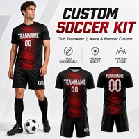Ensemble d'uniformes de football personnalisés, légers et respirants, maillot de football pour adultes avec logo d'équipe pour le jour du match