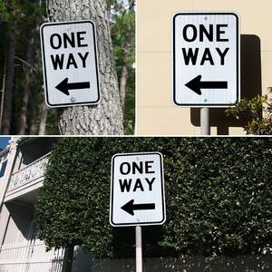 Tablero de señal de flecha de color base Blanco de 12*18 pulgadas. Material aluminio. Impermeable y resistente a los rayos UV. - Product Image 6