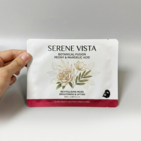 Sachets d'emballage personnalisés pour masques faciaux en feuille laminée, scellés sur 3 côtés, pour cosmétiques et soins de la peau