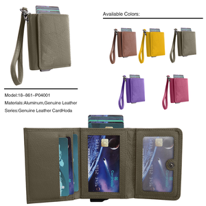 Porte-cartes unisexe CardHoda en PU, portefeuille court avec fermeture à pression, protection RFID, design minimaliste, vert olive, 6 pouces, usage quotidien - Product Image 5
