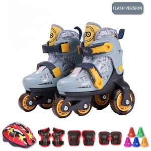 Mỗi Tam Giác Bốn Bánh Xe Giày Trượt Con Lăn Đôi Có Thể Điều Chỉnh Trẻ Em Của Con Lăn Giày Trượt Bánh Bảo Vệ Bán Buôn Cho Người Mới Bắt Đầu Trẻ Em - Product Image 6