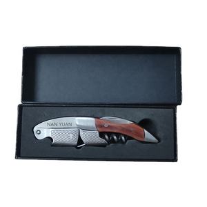 Многофункциональное Красное Вино Ручной сомелье, штопор из розового дерева, плоский дизайн, Экологически чистая конструкция из нержавеющей стали, деревянная Конструкция - Product Image 6