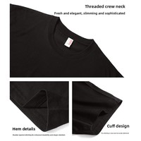 Kaos Pria 100% Katun 180 Gram Katun Murni Kerah Bulat Lengan Pendek Longgar Model Vintage Sablon Heat-Transfer