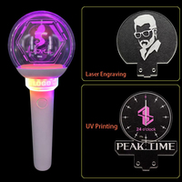 Tongkat Fluoresen Bluetooth+APP+2.4G Remote Control Jangkauan 500M 15 Warna LED Dapat Disesuaikan Secara Mendalam untuk Pesta Konser K-Pop