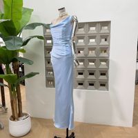 Robe de Soirée de Luxe Nouvelle Collection Été pour Femme, Bustier Plissée à Baleines, Coupe Moulante, Qualité Supérieure