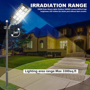 Lampada Solare a Prezzo di Fabbrica, Illuminazione LED Solare per Stadio e Giardino 1000W, Lampione Solare LED All-in-One <span class=keywords><strong>da</strong></span> <span class=keywords><strong>Esterno</strong></span> con Palo - Product Image 5