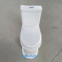 WC chinois de luxe blanc pour hôtel, design moderne monobloc en céramique avec double chasse et évacuation en S