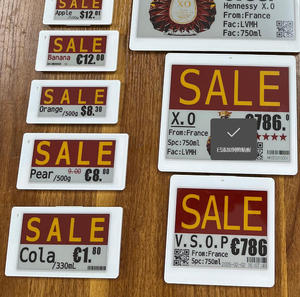 Étiquette de rayon électronique pour supermarché, 2,13 pouces, étiquette de prix numérique intelligente sans fil, affichage E-Paper, étiquette électronique pour supermarché - Product Image 1