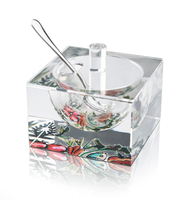 RAY YI Boîte à pot de miel unique de luxe en acrylique Judaica carré personnalisé