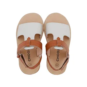 Choozii डिजाइनर सरल यूनिसेक्स गर्मियों में आरामदायक जूते बच्चों फ्लैट चप्पल असली लेदर जूते लड़कों और लड़कियों के लिए