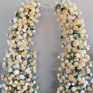 L-HOA064 Wholesale Wedding <b>Flower</b> Arch Decoration Artificial <b>Flower</b> Arch for Wedding Horn Shaped Arch <b>Flowers</b> for Wedding Decor - Product Image 3