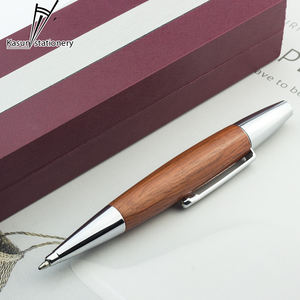 قلم حبر جاف صديق للبيئة قصير وسميك خشبي قلم حبر جاف ترويجي للهدايا - Product Image 3