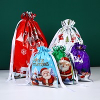 YACHEN 30 sacs cadeaux de Noël en plastique avec étiquettes, emballage cadeau de fête en papier pour les fêtes de Noël, la famille et les entreprises