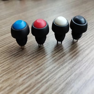 Botón de Paro de Emergencia con Cabeza de Hongo Roja de 12 mm, Interruptor de Botón Pulsador Autoblocante de Plástico Negro - Product Image 2