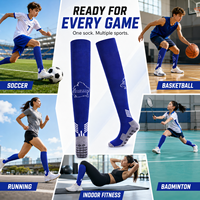 Chaussettes de football antidérapantes personnalisées, douces, confortables et respirantes pour l'entraînement au soccer