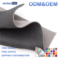 Tissu composite en mousse PU laminée triple couche de velours et maille, idéal pour les casques de moto et les protections.
