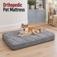 Matelas orthopédique personnalisé pour chien avec étiquettes personnalisées, emballage et housse extérieure amovible lavable pour collections d'animaux de compagnie
