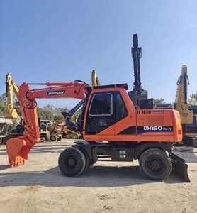 Excavadora Doosan de segunda mano genuina 100% usada, excavadora hidráulica Doosan de rueda de DH150W-7 a la venta - Product Image 1