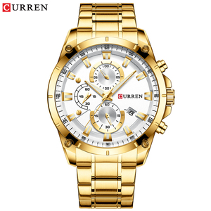 CURREN 8360 <span class=keywords><strong>Orologio</strong></span> Analogico Cronografo con Calendario Luminoso in Acciaio Inossidabile Movimento al Quarzo <span class=keywords><strong>Orologio</strong></span> da Polso Classico per Uomo Montre Reloj - Product Image 2