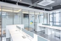 Cloison de séparation en verre modulaire pleine hauteur, moderne, pliable, avec cadre en aluminium trempé, pour bureaux, écoles et hôpitaux