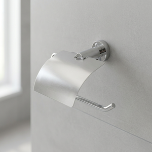 Portarotolo da bagno Maurer II con coperchio in acciaio inox 16x22 cm. - Product Image 3