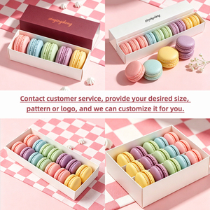 Cajas de Embalaje de Cartón Rectangulares Personalizadas de Alta Calidad para Macarons, Caja de Regalo con Cajón para Galletas Francesas/Panadería - Product Image 5