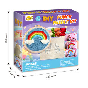 Regalos <span class=keywords><strong>de</strong></span> Navidad niño DIY hilo tejer Manual <span class=keywords><strong>bordado</strong></span> punzón aguja <span class=keywords><strong>Kit</strong></span> <span class=keywords><strong>completo</strong></span> para principiantes - Product Image 2