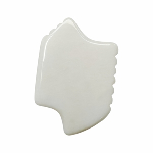 Herramienta popular de belleza: raspador de piel de jade blanco con bordes dentados - Product Image 6