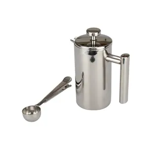 Portable 304 Stainless Steel Double Wall Insulated Coffee Press French Press Coffee Maker