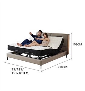 Colchón Ergonómico Inteligente Tamaño King Split, <span class=keywords><strong>Cama</strong></span> Ajustable de Gravedad Cero con Masaje Oculto California, Moderno y de Firmeza Media para Dormitorio de Hotel - Product Image 2