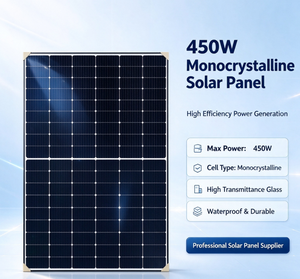 Panel Solar Monocristalino de 450W, Módulo Fotovoltaico de Alta Eficiencia Resistente a la Intemperie para Camping, Monitoreo, Red Eléctrica y Sistema de Almacenamiento de Energía - Product Image 2