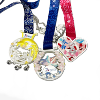 Trophées de récompense en métal avec logos personnalisés, médailles de football en alliage de zinc bronze vierges