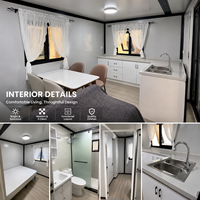 Maison conteneur pliable extensible avec salle de bain, cuisine, 2, 3, 4 ou 5 chambres, entièrement meublée pour usage résidentiel, camping ou logement d'urgence