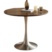 Mid-Century Retro Holz Tragbarer Umweltfreundlicher Langlebiger Runder Tisch für Café & Hotelrezeption
