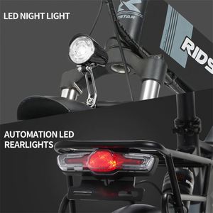 Ridstar H20 1000W จักรยานไฟฟ้าพับได้สำหรับผู้ใหญ่, จักรยานไฟฟ้าแบตเตอรี่ลิเธียมสำหรับจักรยานเสือภูเขากลางแจ้งชายหาด - Product Image 4