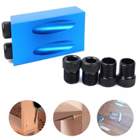 Kit de forets pour trous obliques, gabarit pour trous de poche, guide de perçage à angle de 15 degrés, poinçon pour le travail du bois