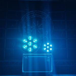 ZY Mini Luz LED Matricial Retro <span class=keywords><strong>de</strong></span> 7 <span class=keywords><strong>Ojos</strong></span> para Exteriores, 350W, Aleación <span class=keywords><strong>de</strong></span> Aluminio, AC90-230V, RGBW, Control DMX512 - Product Image 3