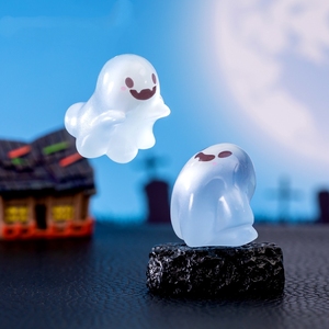 Personalizable Mini Escritorio Paisaje Lindo Luminoso Halloween Elfo Fantasma Decoraciones Micro Resina Artesanía Adornos - Product Image 4