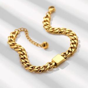 Conjuntos de Joyería de Moda para Mujer, Collar y Pulsera de Acero Inoxidable Hipoalergénico con Baño de Oro PVD de 14k y 18k, Resistentes al Deslustre - Product Image 4