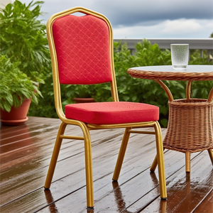 Hot Bán Kim Loại Màu Đỏ Tiệc Ghế Cho Phòng Khách Đa Năng Đồ Nội Thất Cho Khách Sạn Đám Cưới Ngoài Trời Ăn Uống Trường Nhập Sử Dụng - Product Image 1