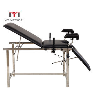 Sofá de examen manual recubierto de acero para <span class=keywords><strong>obstetricia</strong></span> <span class=keywords><strong>y</strong></span> ginecología Cama de hospital con mesa de tratamiento manual - Product Image 2