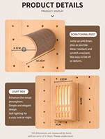 Mur d'escalade pour chat PAIPET en pin, mobilier mural modulaire minimaliste personnalisé pour chat, système à 4 niveaux, pont, maison, hamacs, fournisseur de cartons