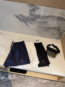 <span class=keywords><strong>Shorts</strong></span> de Cintura Alta para Mujer, Estilo Informal, con Estampado de Letras, Cintura Elástica, Ajuste Holgado, para el Día a Día, Novedad 2025 - Product Image 4