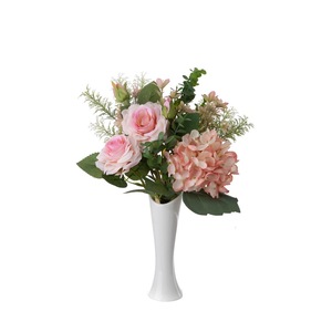 ช่อดอกไฮเดรนเยียกุหลาบประดิษฐ์ CallaFloral ทำจากผ้าพลาสติกถัก สำหรับตกแต่งงานแต่งงานและบ้าน CF01301 - Product Image 5