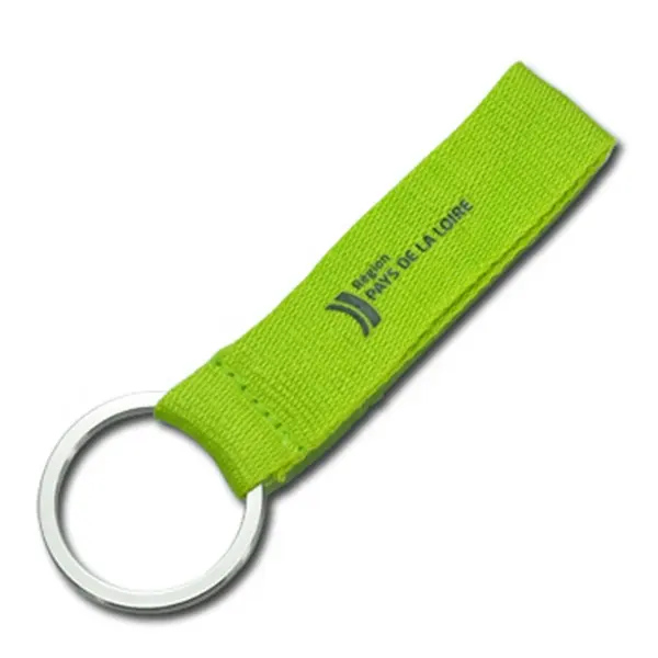 Hot Sale Promotional Gift fabric key ring Embroidered Double sided Customized Logo Color Embroidery keychain