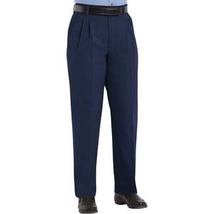 Custom <b>Women's</b> Pleated Twill Workwear <b>Slacks</b> Red Color Pleated Work Pants - Product Image 2