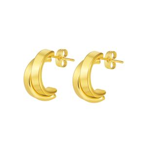 New Style Gold-Plated Three Circle Geometric <b>Earrings</b>: <b>Triple</b> <b>Hoop</b> <b>Earrings</b>, Fashion Jewelry for Women. Perfect for Everyday and - Product Image 4