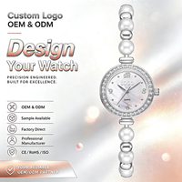 Montre à quartz OEM 5640 avec bracelet en perles et bracelet en diamants, montre pour femmes, bracelet à tirer, montre-bracelet pour femmes, cadeau