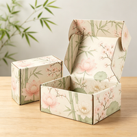Boîtes d'emballage personnalisées, logo personnalisé, carton ondulé pliable, faible MOQ, boîte d'expédition pour l'emballage de produits cosmétiques