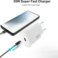 Adaptateur de charge rapide PD Type-C 25W, prise EU, chargeur mural avec câble USB-C pour Samsung Galaxy Smart Watch